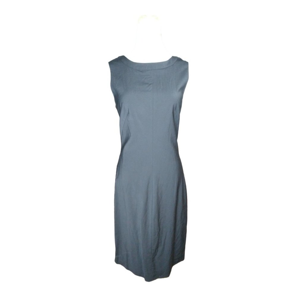 Pink Tartan Lightweight Stretch Wool Sheath Dress Exposed Zipper Size 6